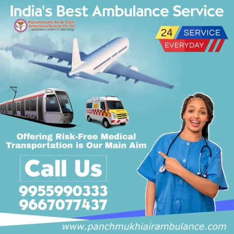 take-panchmukhi-air-ambulance-services-in-raipur-with-all-necessary-medical-facility-big-0